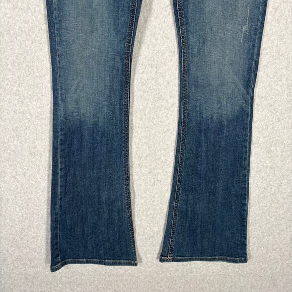 Eunina Bootcut Jeans Size 5 Super Low Rise 70s Retro‎ Y2K Western Rodeo Boho - Picture 5 of 16